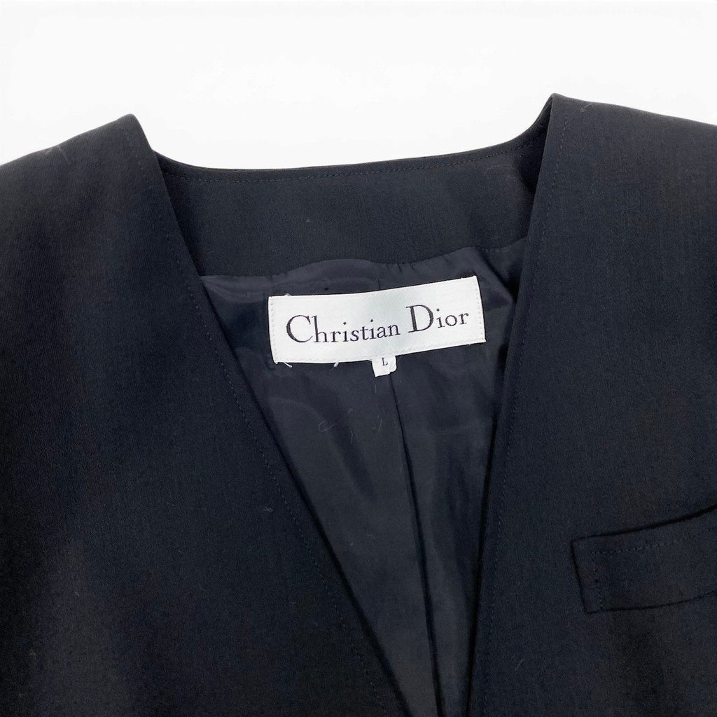Dior Color Jacket L Black Wool — view 8