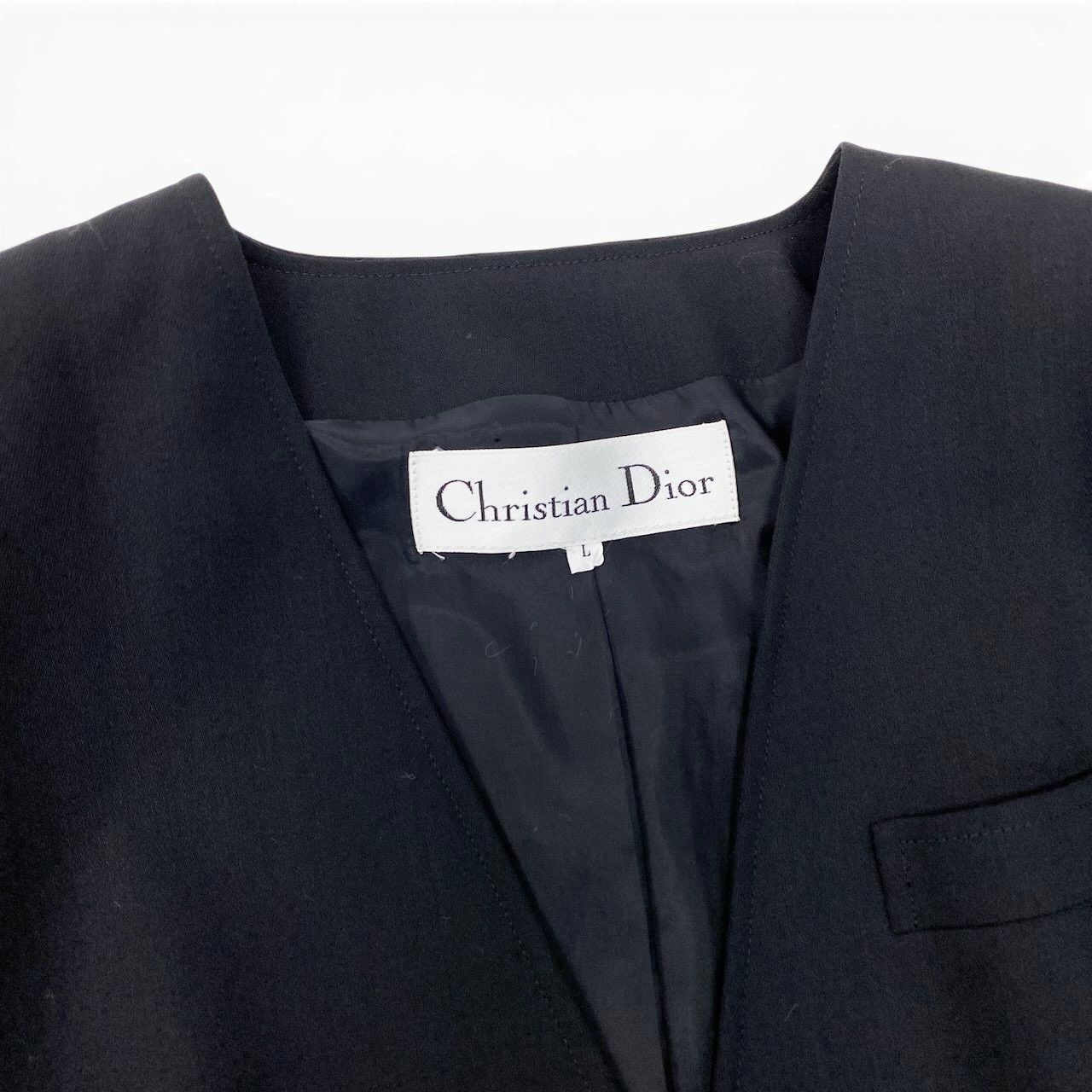 Dior Color Jacket L Black Wool — view 8