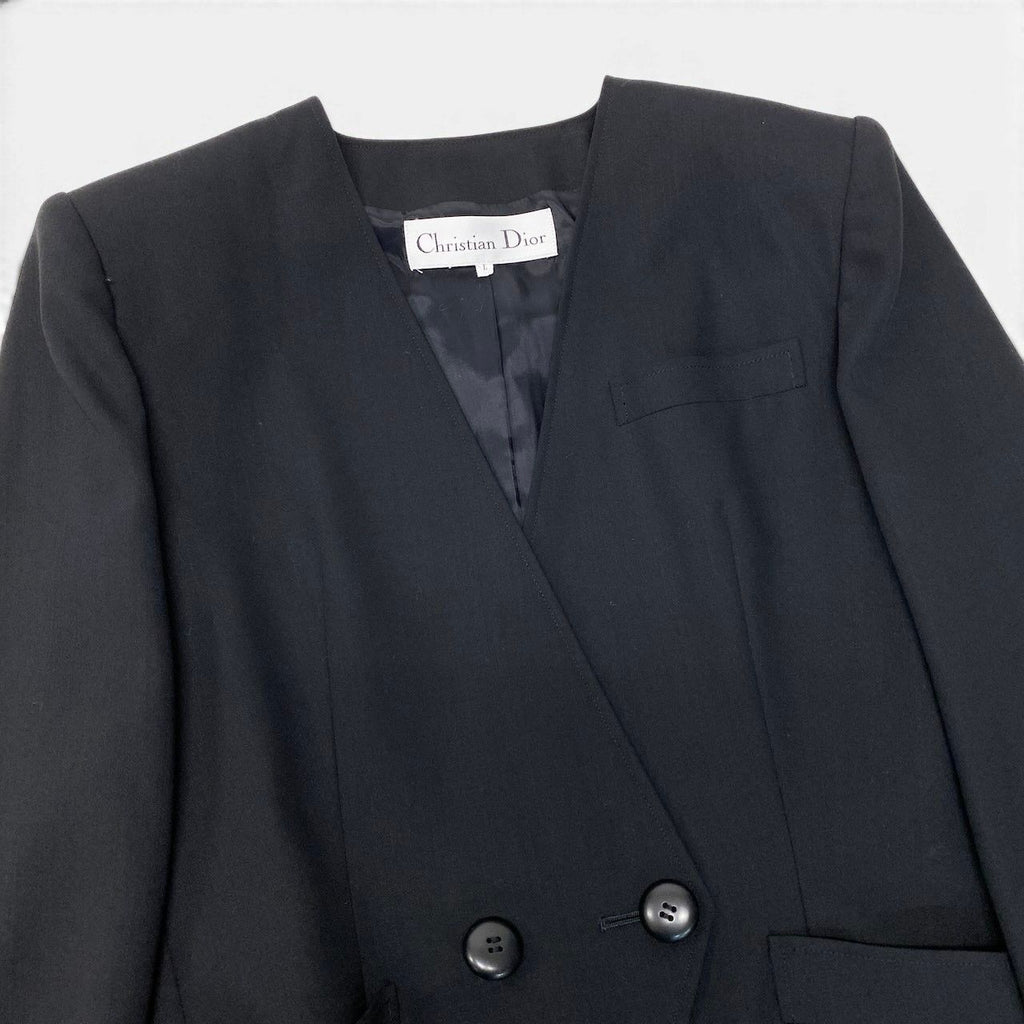 Dior Color Jacket L Black Wool — view 5