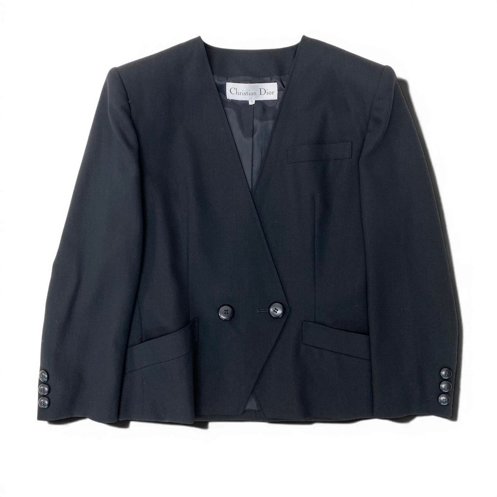 Dior Color Jacket L Black Wool — view 2