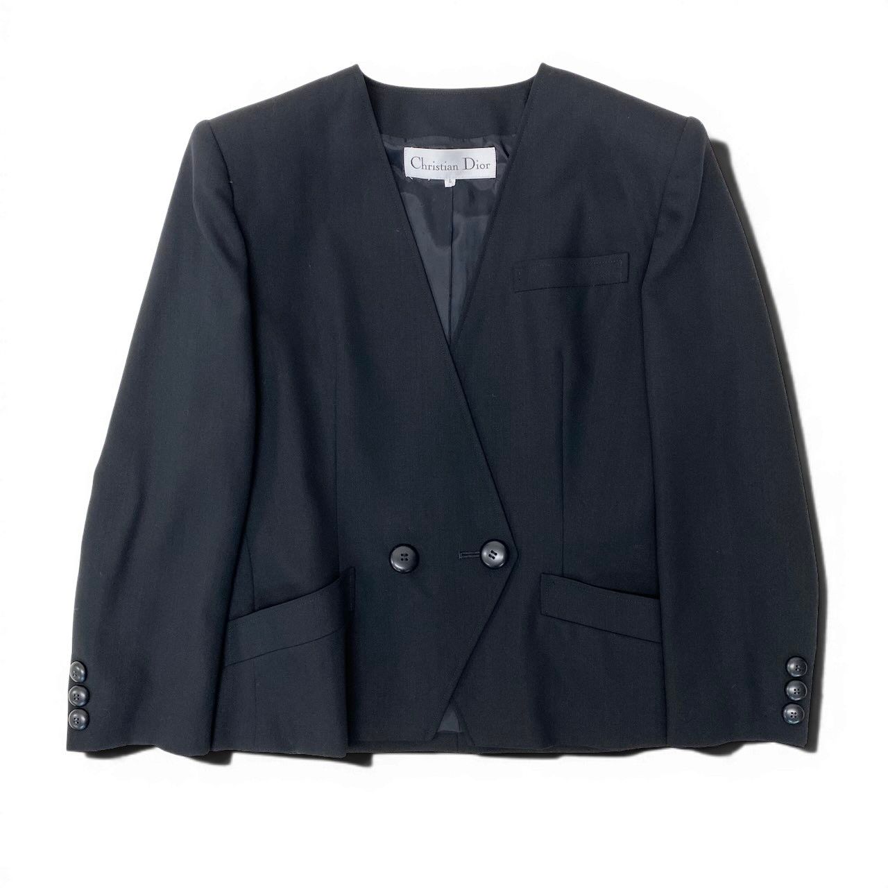 Dior Color Jacket L Black Wool — view 2