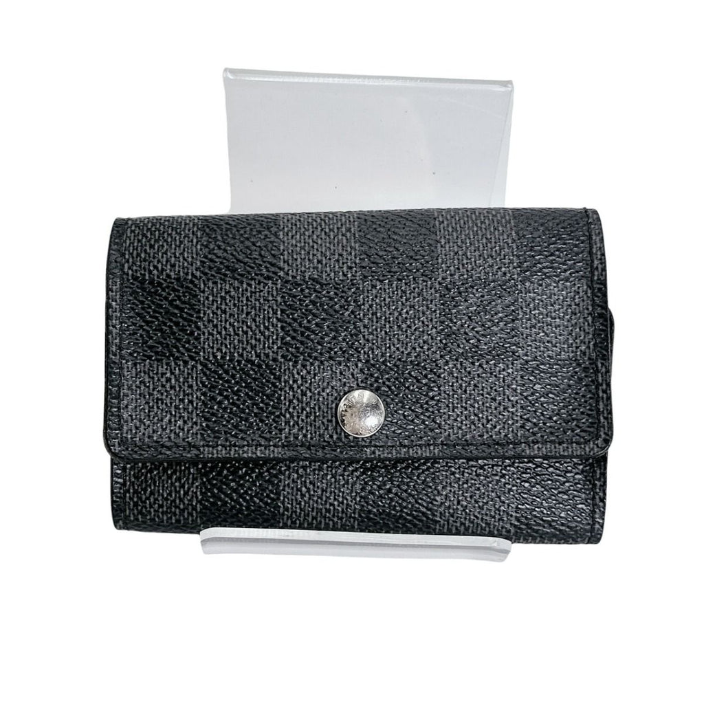 Louis Vuitton Damier Graphite Case Multicles 6 Key Black Key Holder