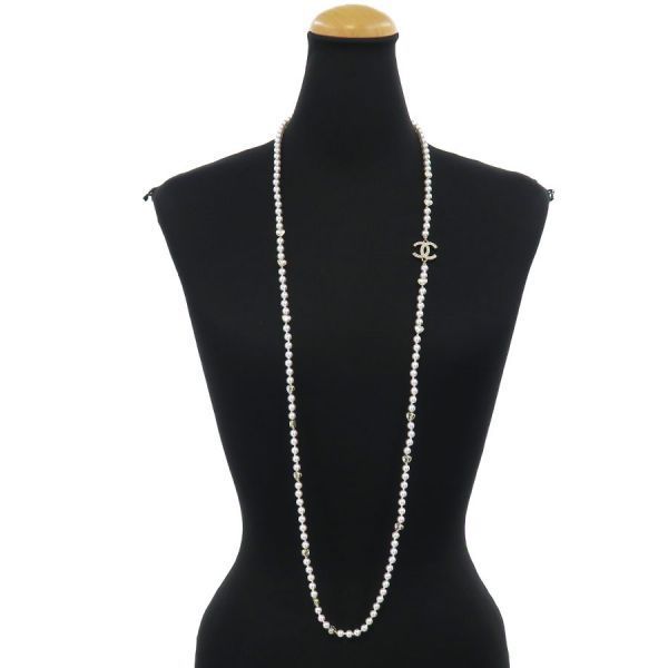 Chanel Faux Pearl Long Necklace — view 8