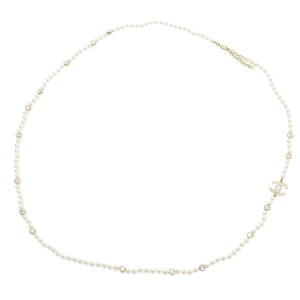 Chanel Faux Pearl Long Necklace