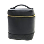 Chanel Bicolor Vanity Bag Black