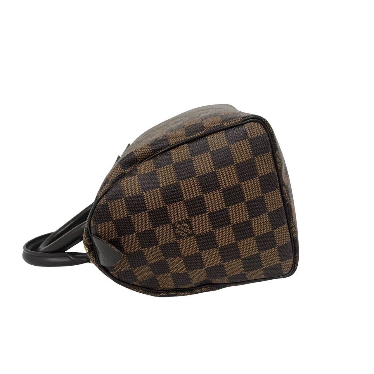 Louis Vuitton Speedy 25 Damier Pattern Leather Mini Boston Bag Brown with — view 5
