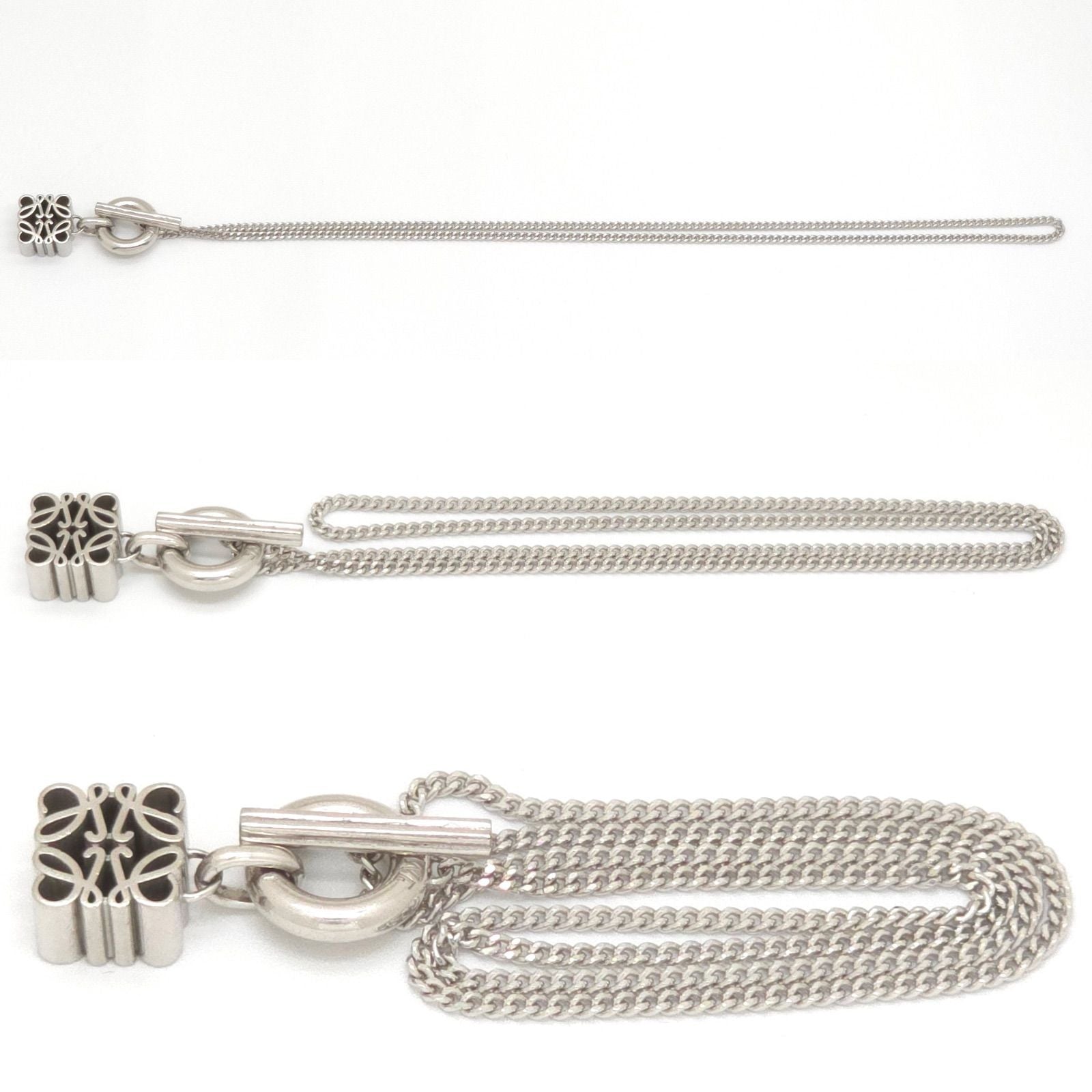 Loewe Anagram Pendant 39 Toggle Closure Sterling Silver — view 3