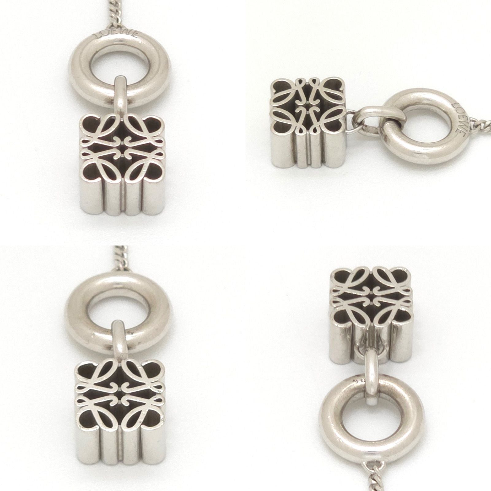 Loewe Anagram Pendant 39 Toggle Closure Sterling Silver — view 6
