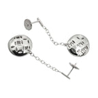 Louis Vuitton Monogram Galle Earrings 18k WG White Gold 750 Pierced — view 3