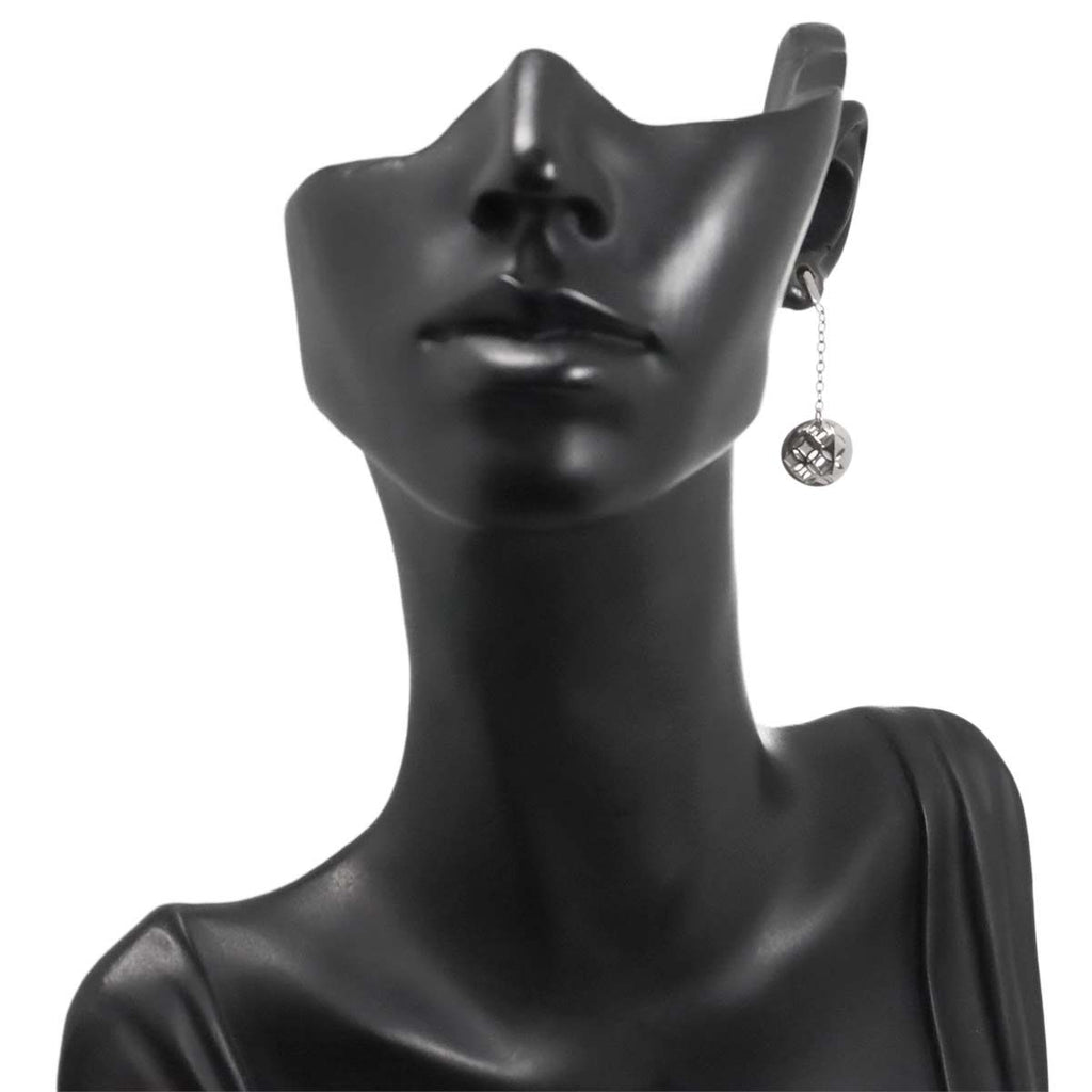 Louis Vuitton Monogram Galle Earrings 18k WG White Gold 750 Pierced — view 7