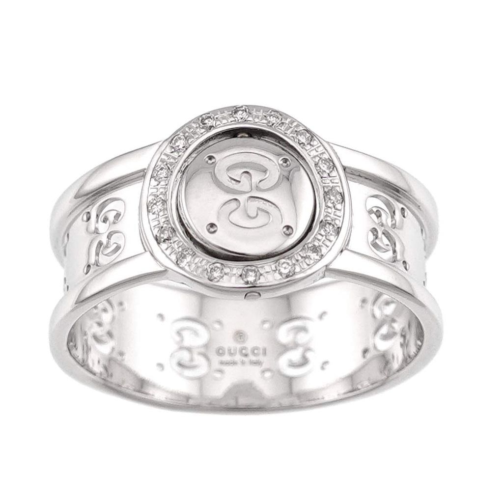 Gucci Icon Towa Ring Diamond 18k WG White Gold 750 — view 3