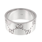 Gucci Icon Wide Ring 18k WG White Gold 750 — view 5