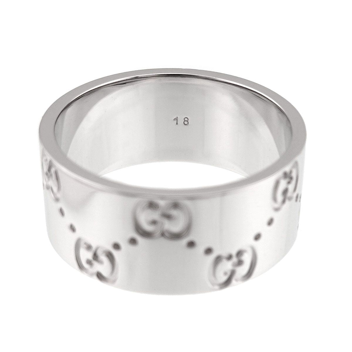 Gucci Icon Wide Ring 18k WG White Gold 750 — view 5