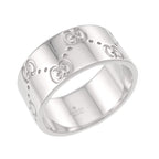 Gucci Icon Wide Ring 18k WG White Gold 750 — view 6