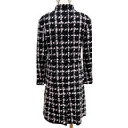Chanel Wool Coco Button with Fringe Tweed Coat Black Pink 34 — view 4