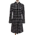 Chanel Wool Coco Button with Fringe Tweed Coat Black Pink 34