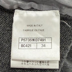 Chanel Cashmere with CC Logo Plate Gabrielle Coco Neck Long Sleeve Knit Gray 34 — view 8