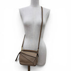 Loewe Puzzle Mini 2-Way Calf Leather Shoulder Bag Beige — view 3