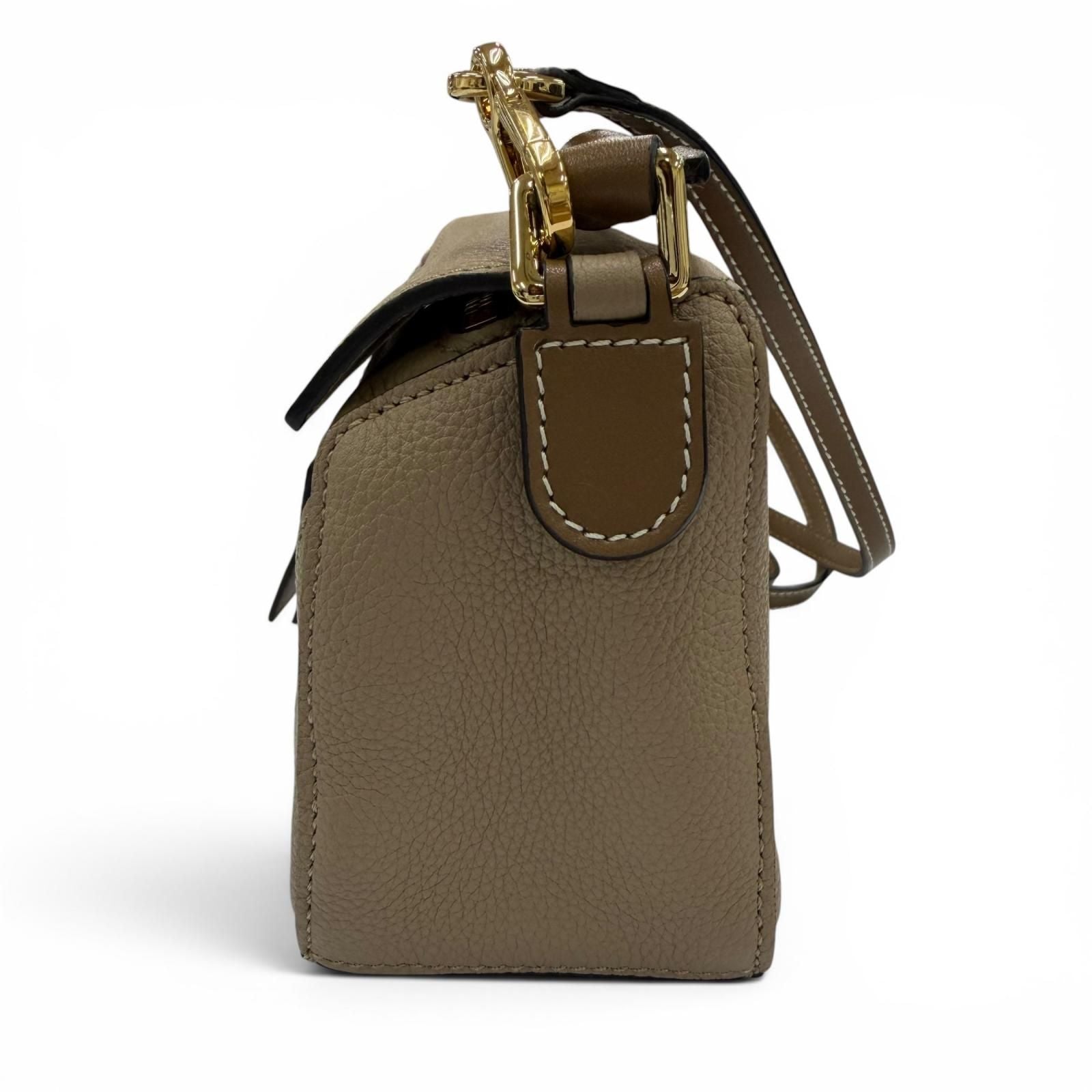 Loewe Puzzle Mini 2-Way Calf Leather Shoulder Bag Beige — view 5