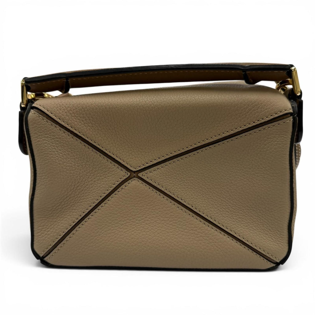 Loewe Puzzle Mini 2-Way Calf Leather Shoulder Bag Beige — view 4