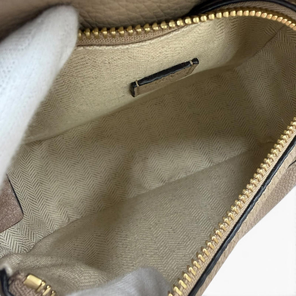 Loewe Puzzle Mini 2-Way Calf Leather Shoulder Bag Beige — view 7