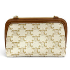 Celine Triomphe Canvas Logo Chain Clutch Shoulder Bag Box Included — view 4