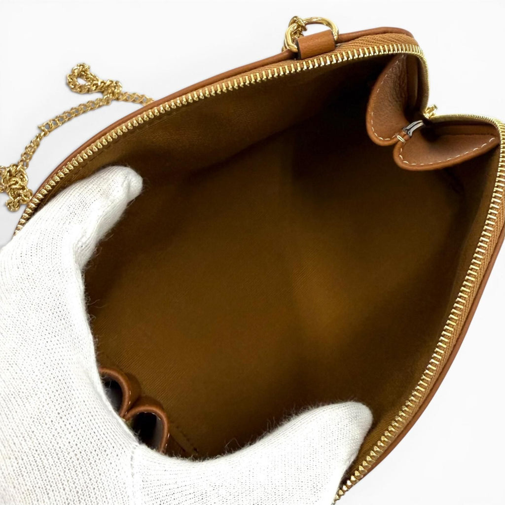 Celine Triomphe Canvas Logo Chain Clutch Shoulder Bag Box Included — view 7