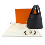 Hermes Picotin Lock PM 18 Cavern Taurillon Clemence Gold Handbag French — view 2