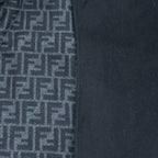 Fendi Cashmere Silk Blend Lining Zucca Pattern Belt Cape Coat Poncho Black — view 6
