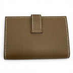 Hermes Bearn Mini Card Case Veau Madame Etoupe Gold — view 3