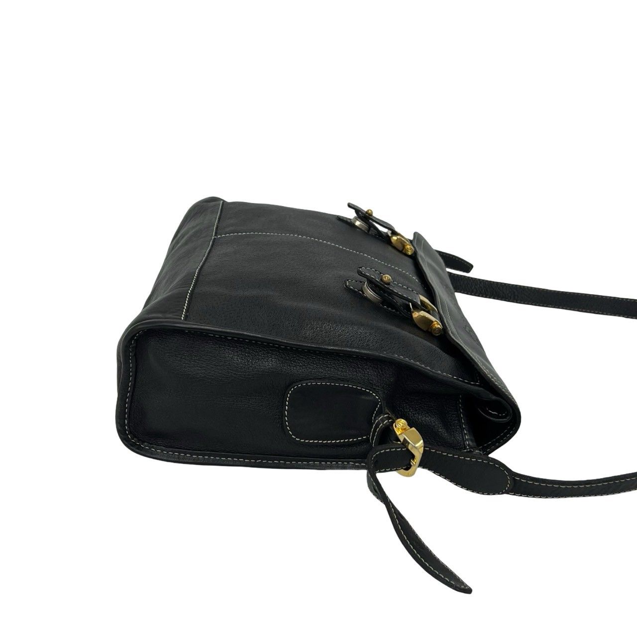 Loewe Vintage Anagram Logo Leather Shoulder Bag Pochette Crossbody Business — view 6