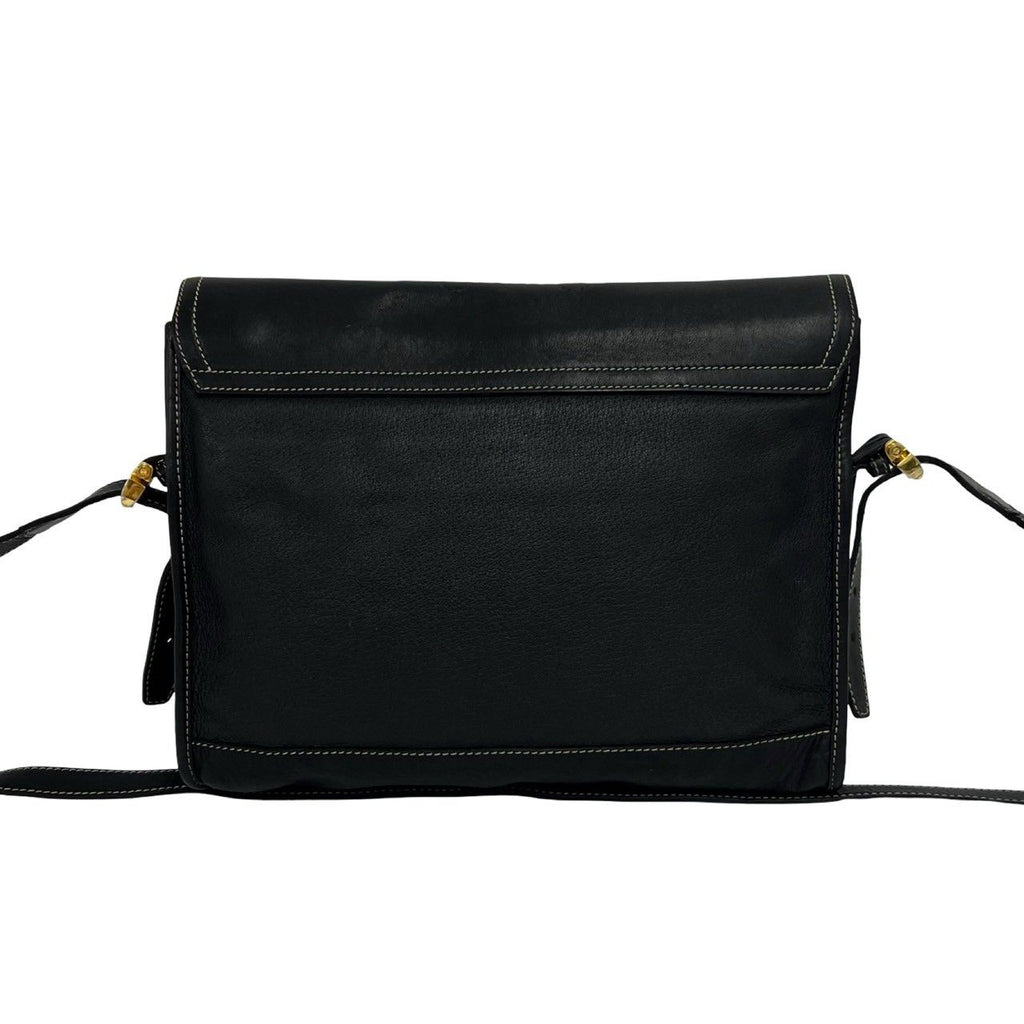 Loewe Vintage Anagram Logo Leather Shoulder Bag Pochette Crossbody Business — view 3