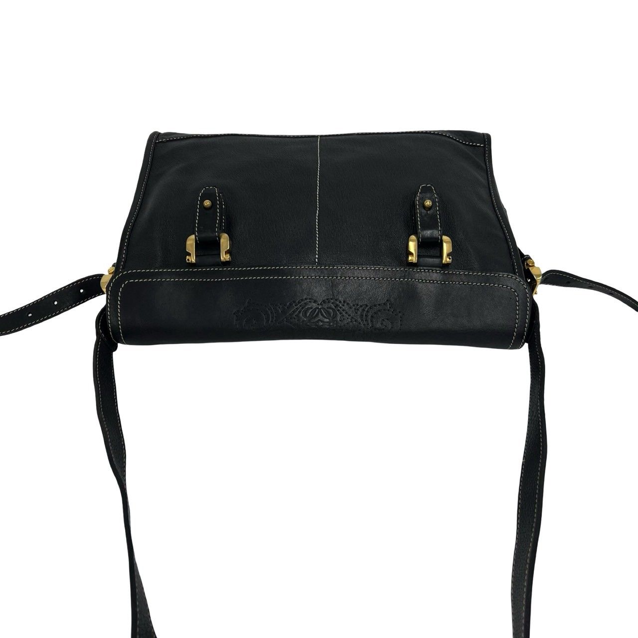 Loewe Vintage Anagram Logo Leather Shoulder Bag Pochette Crossbody Business — view 4