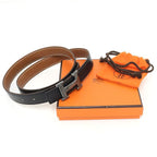 Hermes Belt Leather 24 Black Gold — view 6