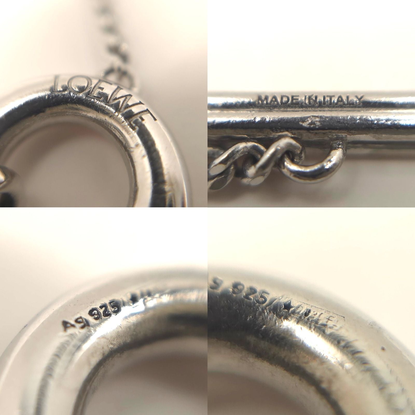 Loewe Anagram Pendant 39 Toggle Closure Sterling Silver — view 7