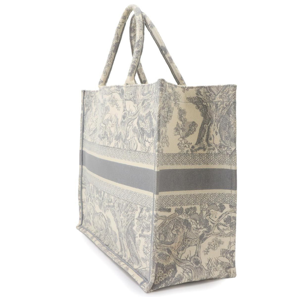 Dior Book Tote Canvas Ecruwhite Gray — view 3