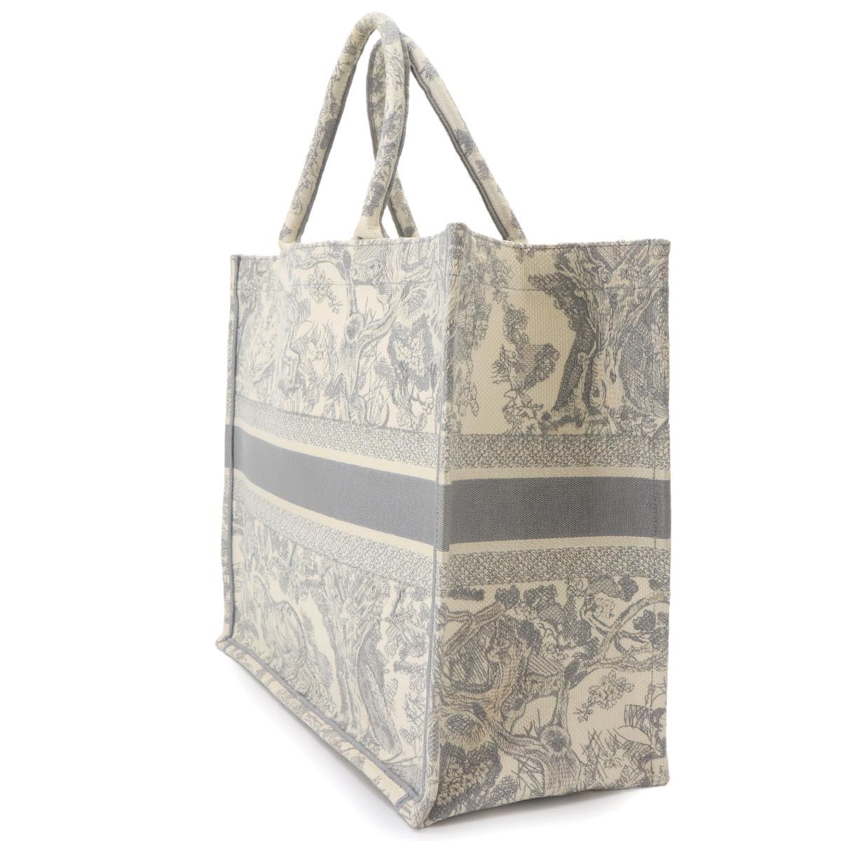 Dior Book Tote Canvas Ecruwhite Gray — view 3