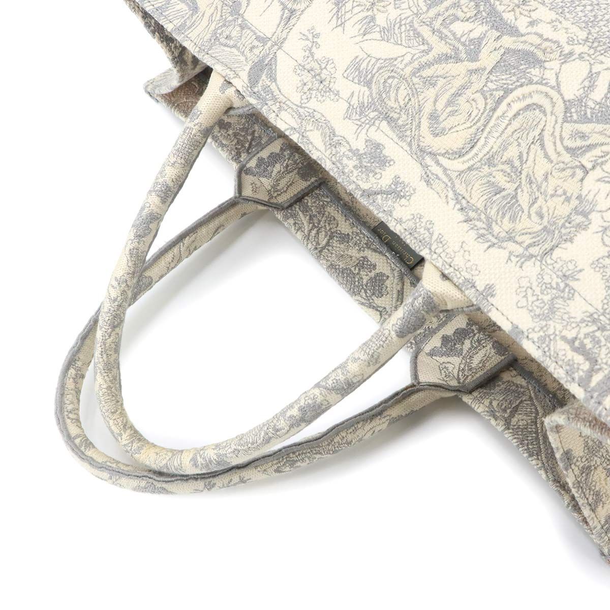 Dior Book Tote Canvas Ecruwhite Gray — view 5