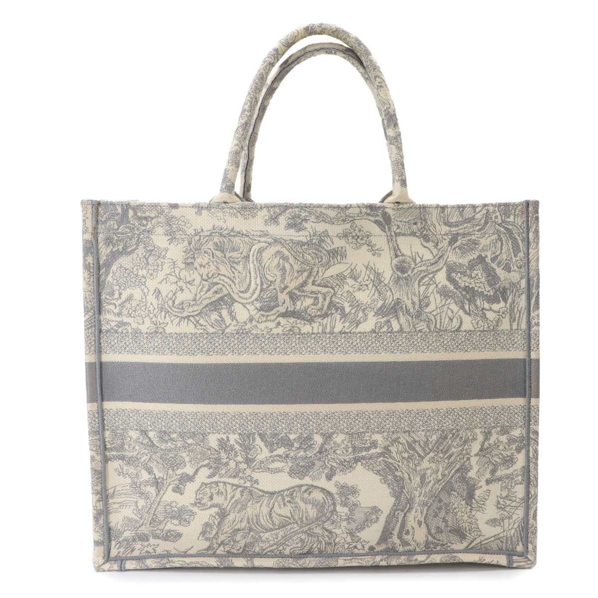 Dior Book Tote Canvas Ecruwhite Gray — view 2