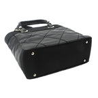 Chanel Paris Biarritz PM Tote Nylon Leather Black Silver — view 5