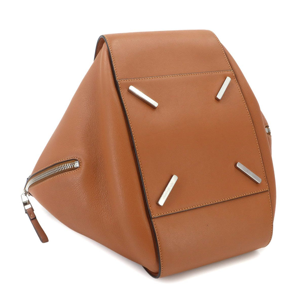 Loewe Hammock 2-Way Bag Leather Brown Silver Medium — view 4