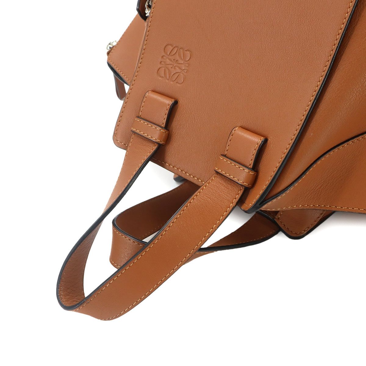 Loewe Hammock 2-Way Bag Leather Brown Silver Medium — view 5