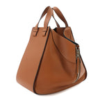 Loewe Hammock 2-Way Bag Leather Brown Silver Medium — view 3
