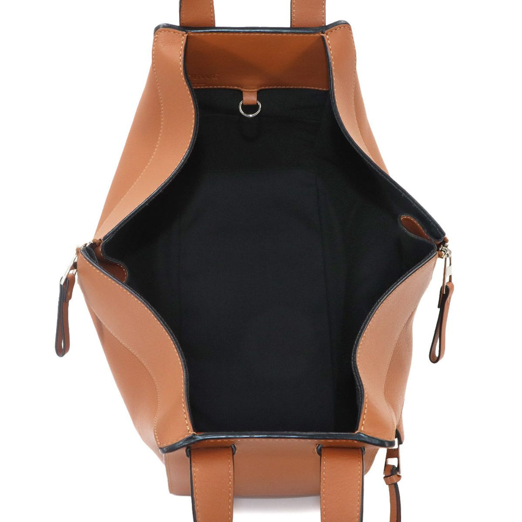 Loewe Hammock 2-Way Bag Leather Brown Silver Medium — view 6