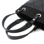 Chanel Paris Biarritz PM Tote Nylon Leather Black Silver — view 6
