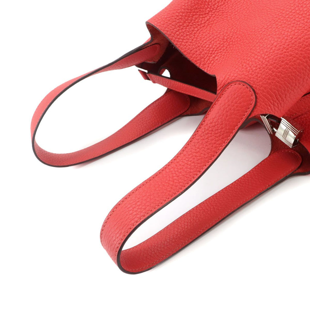 Hermes Picotin Lock 22 Hand Bag Taurillon Clemence Silver — view 5