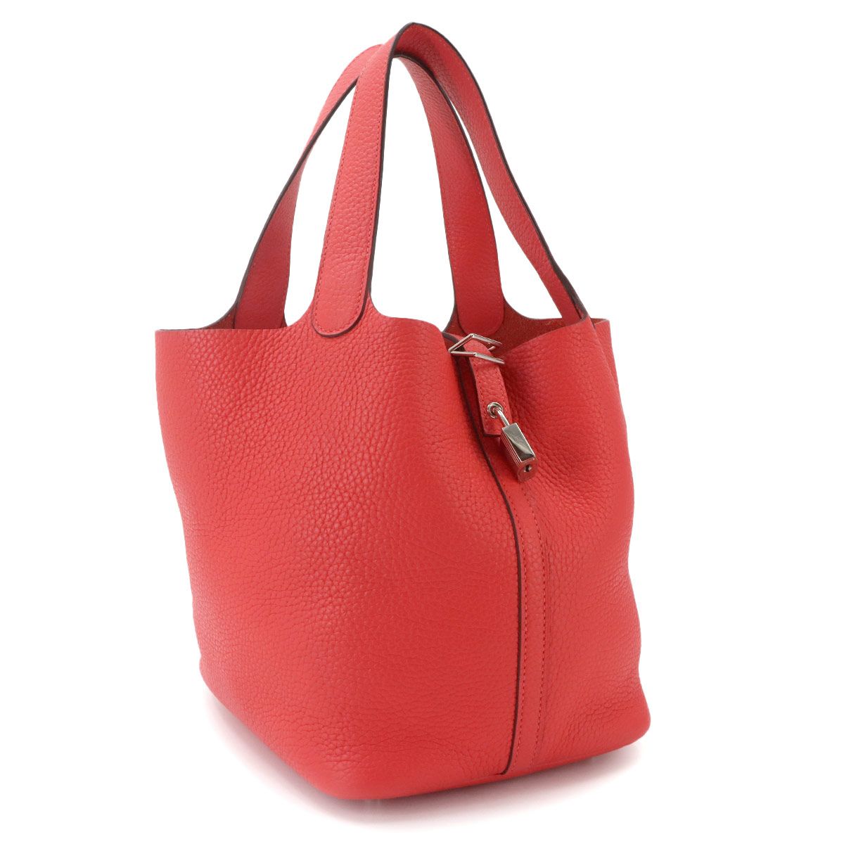 Hermes Picotin Lock 22 Hand Bag Taurillon Clemence Silver — view 3