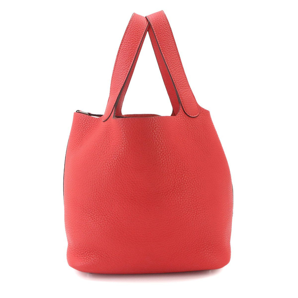 Hermes Picotin Lock 22 Hand Bag Taurillon Clemence Silver — view 2