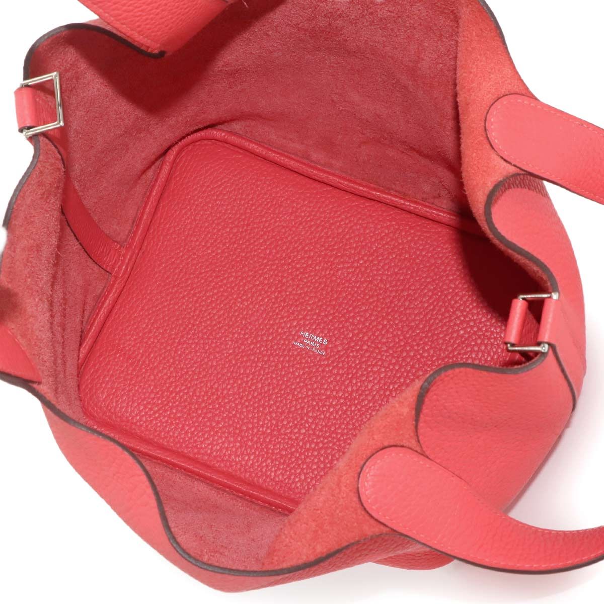 Hermes Picotin Lock 22 Hand Bag Taurillon Clemence Silver — view 6