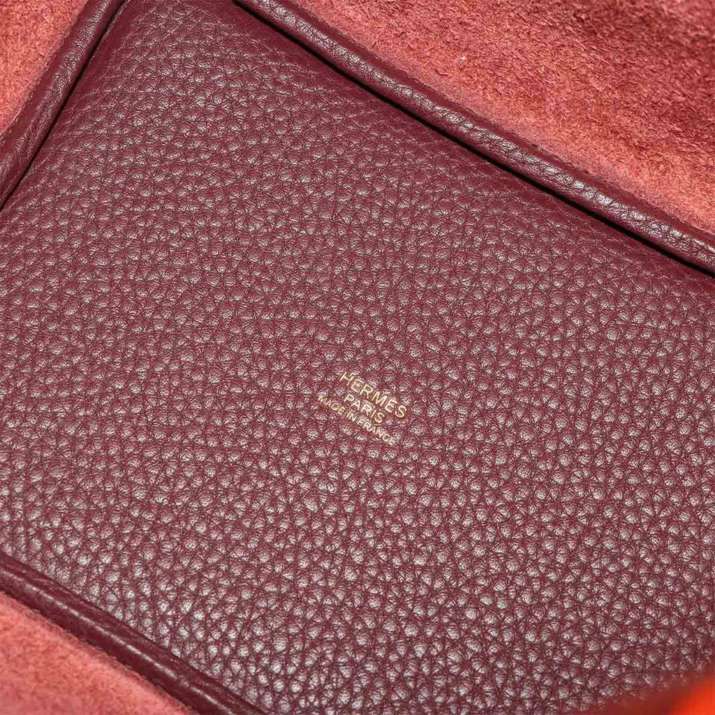 Hermes Picotin Lock Eclat 18 PM Hand Bag Taurillon Clemence Swift Pull Orange — view 8